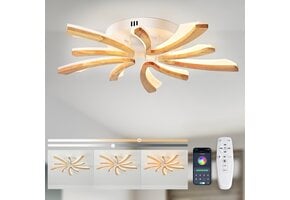 Houten Plafondlamp - Dimbaar met Geheugenfunctie - 48% Korting!