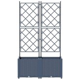 VidaXL Tuindruppel met Trellis - Grijs (80x40x143cm) - 34% Korting