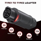 Oplaadadapter type 1 naar type 2,16a naar 32a type 2