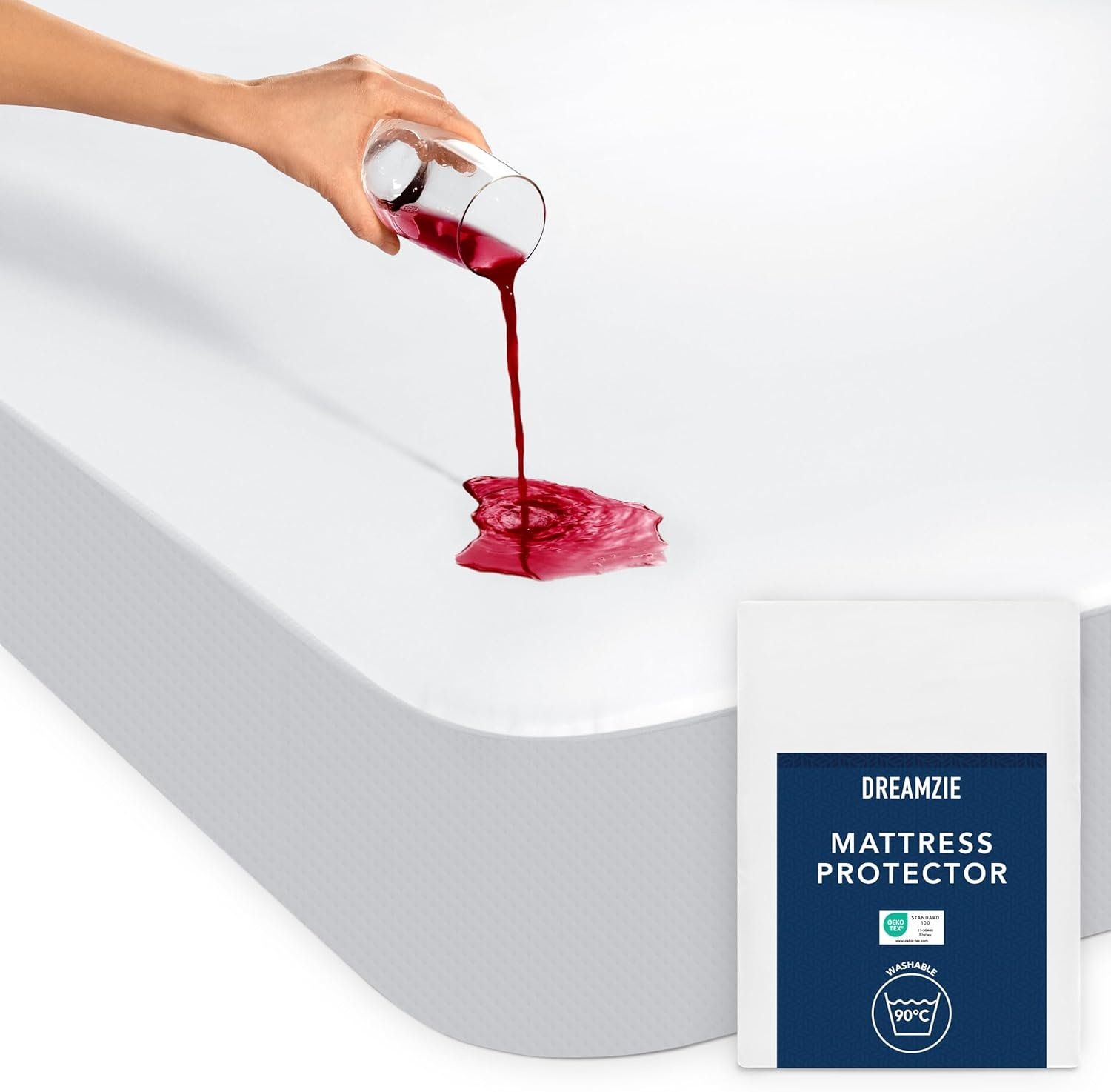 Dreamzie - Matrasbeschermer 150x190 - Duurzame en Waterdichte Matras - Matrasbeschermer 150x190 cm - Optimale Bescherming en Ademend