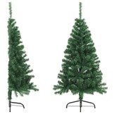 56% Korting: VidaXL Halve Kerstboom (150 cm) - PVC Groen