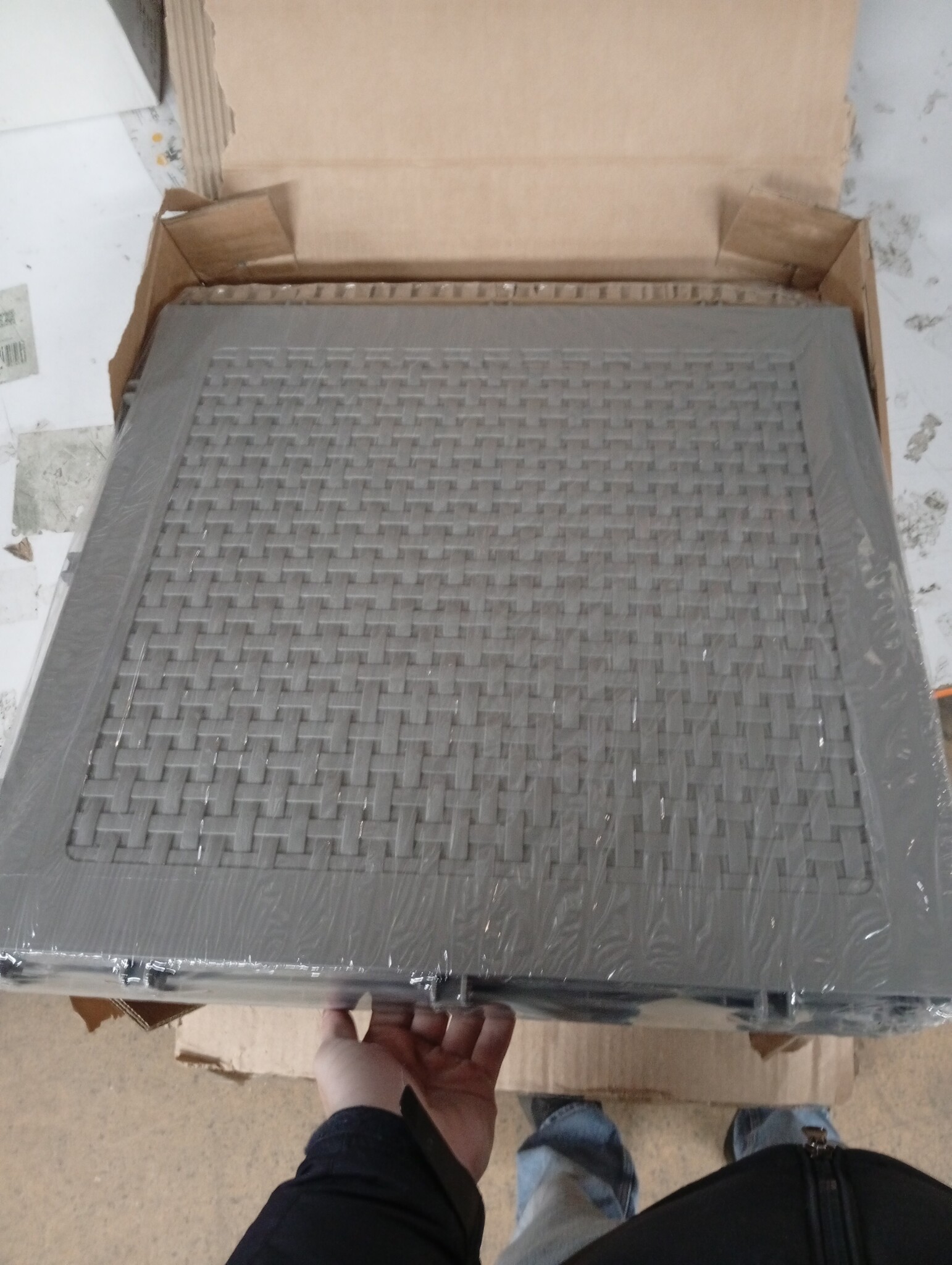 vidaXL Tuinopslagdoos Lichtgrijs 55 x 53 x 57 cm Polypropyleen