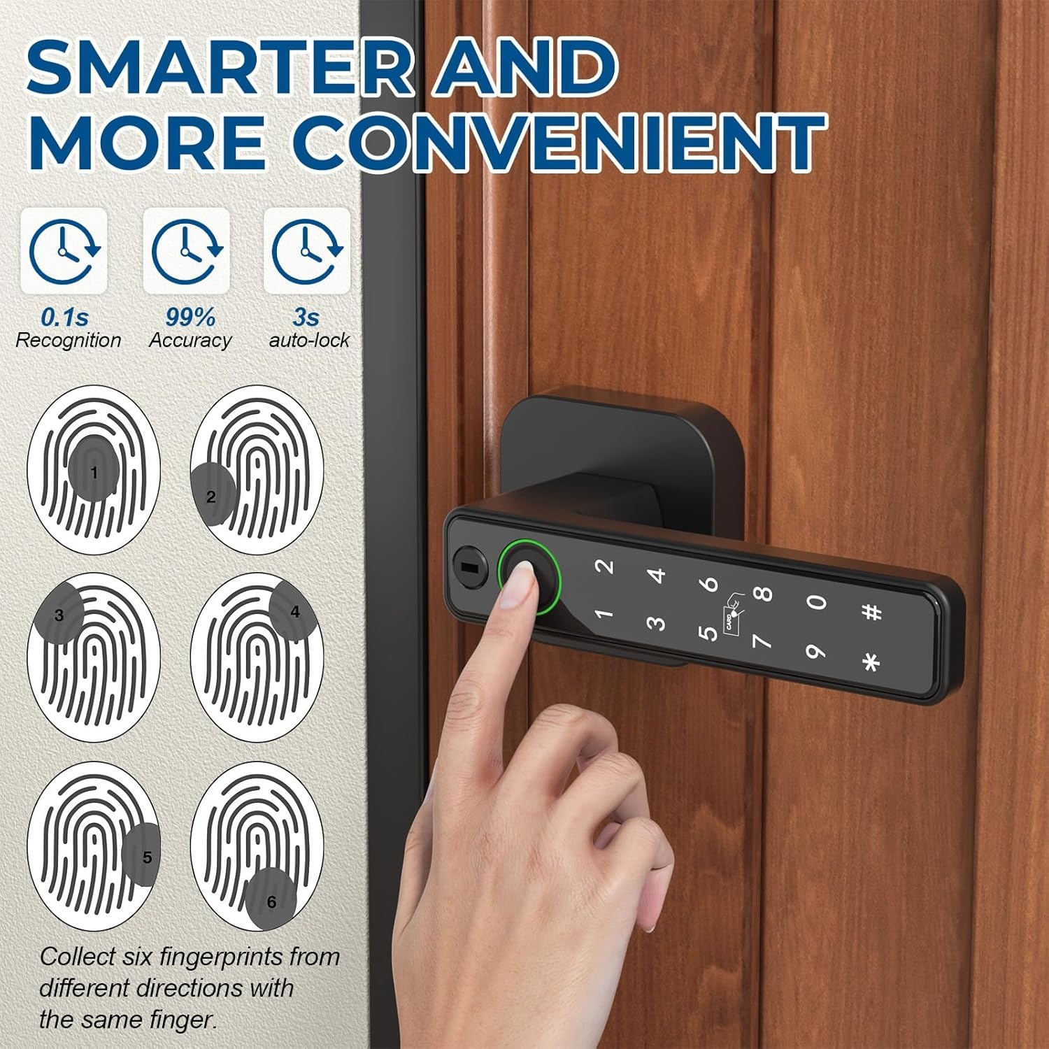 FITNATE Smart deurslot met vingerafdruk voor thuis