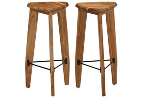 vidaXL Barkruk Massief Acaciahout - 73% Korting