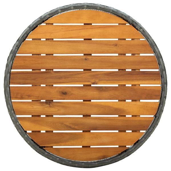 vidaXL Tafeltje 60cm: Poly Rattan & Hout | 57% Korting!