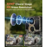 KJK Wildcamera met mobiele telefoontransmissie-app, 4K 64MP HD WLAN Bluetooth wildcamera met bewegingsmelder nachtzicht, 64 GB geheugenkaart, 0,1 s trigger