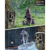 KJK Wildcamera met mobiele telefoontransmissie-app, 4K 64MP HD WLAN Bluetooth wildcamera met bewegingsmelder nachtzicht, 64 GB geheugenkaart, 0,1 s trigger