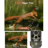 KJK Wildcamera met mobiele telefoontransmissie-app, 4K 64MP HD WLAN Bluetooth wildcamera met bewegingsmelder nachtzicht, 64 GB geheugenkaart, 0,1 s trigger