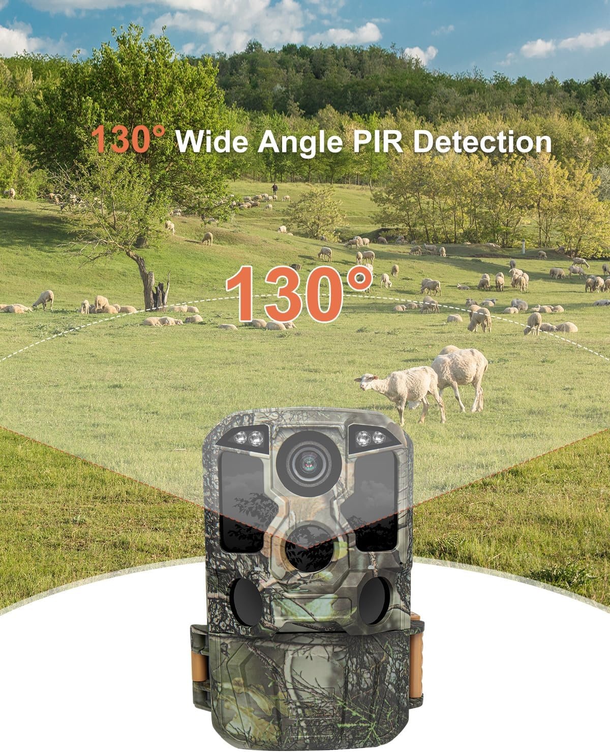 KJK Wildcamera met mobiele telefoontransmissie-app, 4K 64MP HD WLAN Bluetooth wildcamera met bewegingsmelder nachtzicht, 64 GB geheugenkaart, 0,1 s trigger