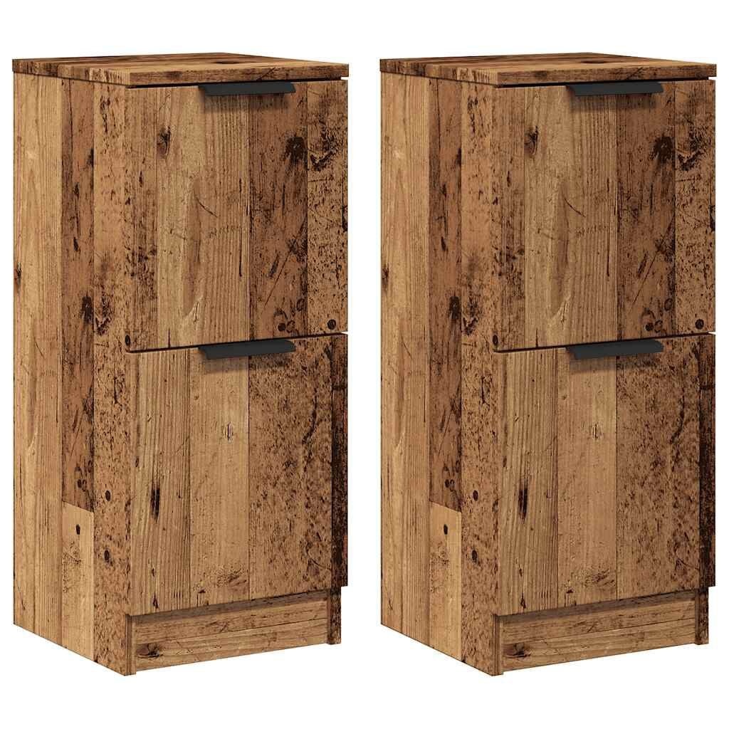 vidaXL Dressoirs (2 stuks) - 30x70cm - Oud Hout - 34% Korting