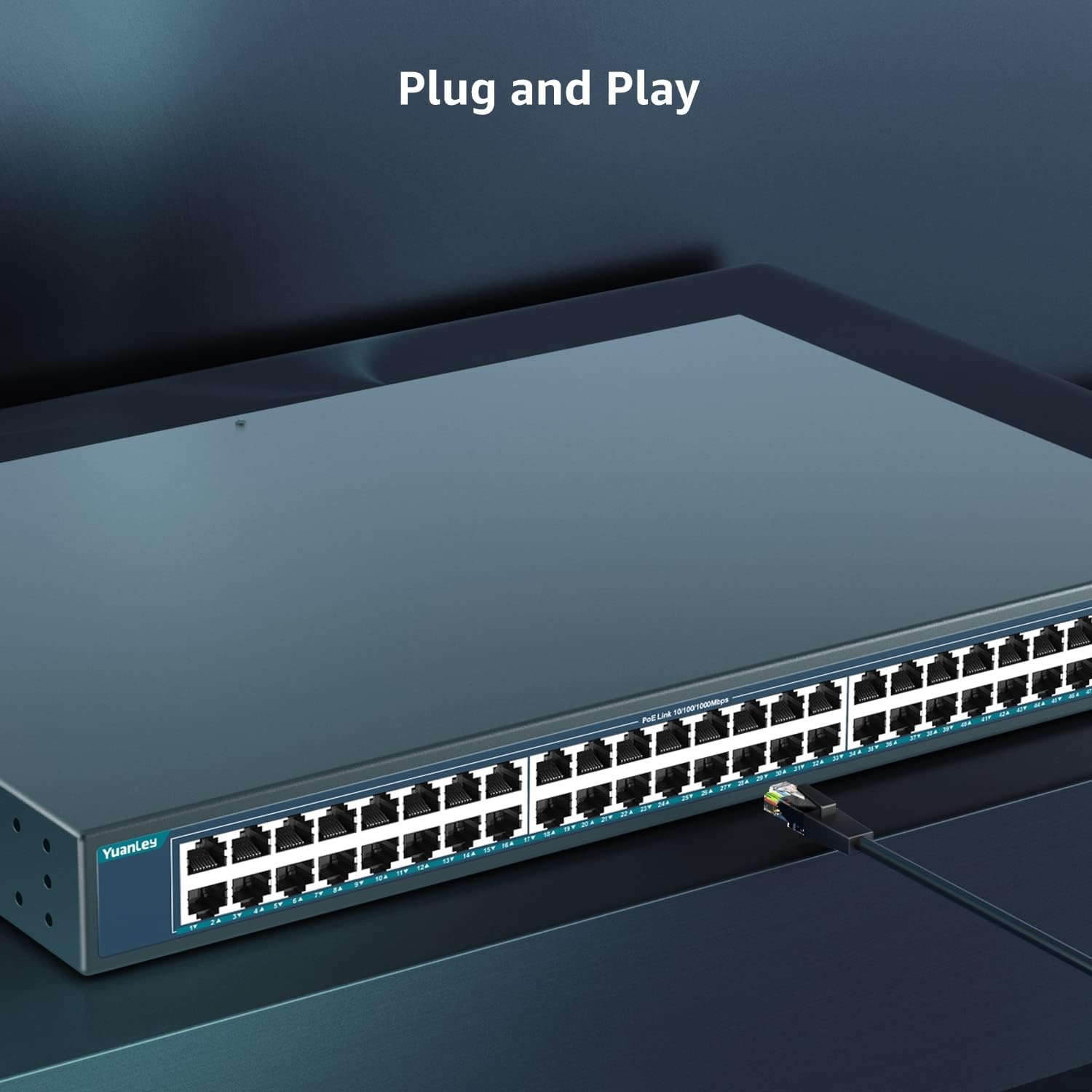 YuanLey 48-Poorts PoE Switch met SFP Uplink - 30% Korting