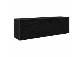 vidaXL Wandkast Badkamer - Zwart Bewerkt Hout - 100x25x30 cm - 36% Korting