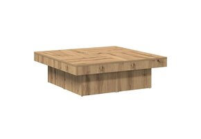 vidaXL Salontafel 90x90x28 cm bewerkt hout artisanaal eikenkleur