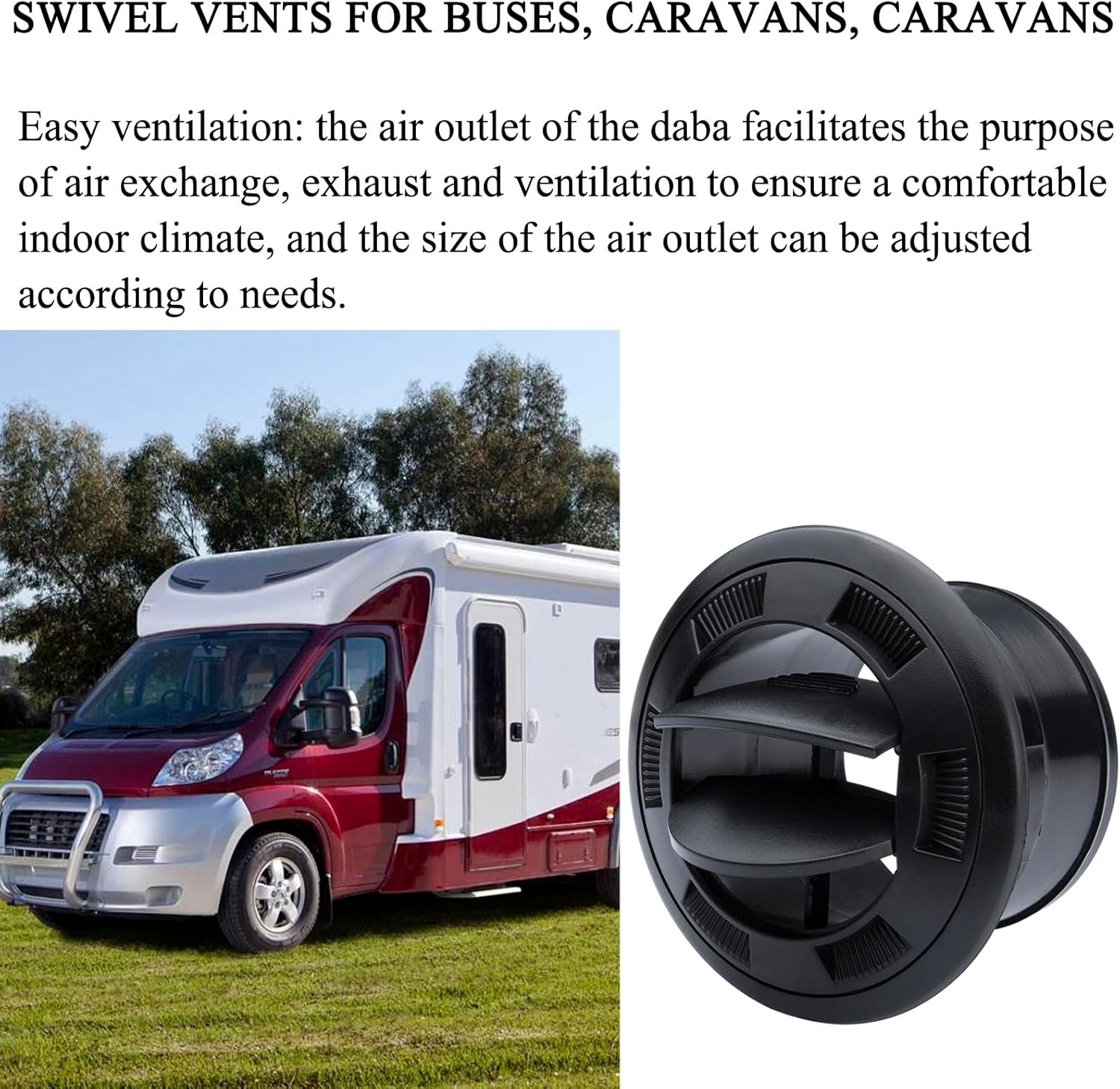 2x Universele Ventilatie-uitlaat 75mm - Auto, Camper - 28% Korting