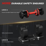 Dripex Verstelbare korte halters, halterset met anti-slip handgreep, verstelbare halterschijven en opbergbakje, afzonderlijk of een paar verkrijgbaar