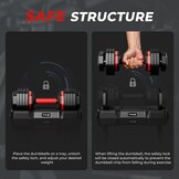 Dripex Verstelbare korte halters, halterset met anti-slip handgreep, verstelbare halterschijven en opbergbakje, afzonderlijk of een paar verkrijgbaar