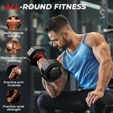 Dripex Verstelbare korte halters, halterset met anti-slip handgreep, verstelbare halterschijven en opbergbakje, afzonderlijk of een paar verkrijgbaar