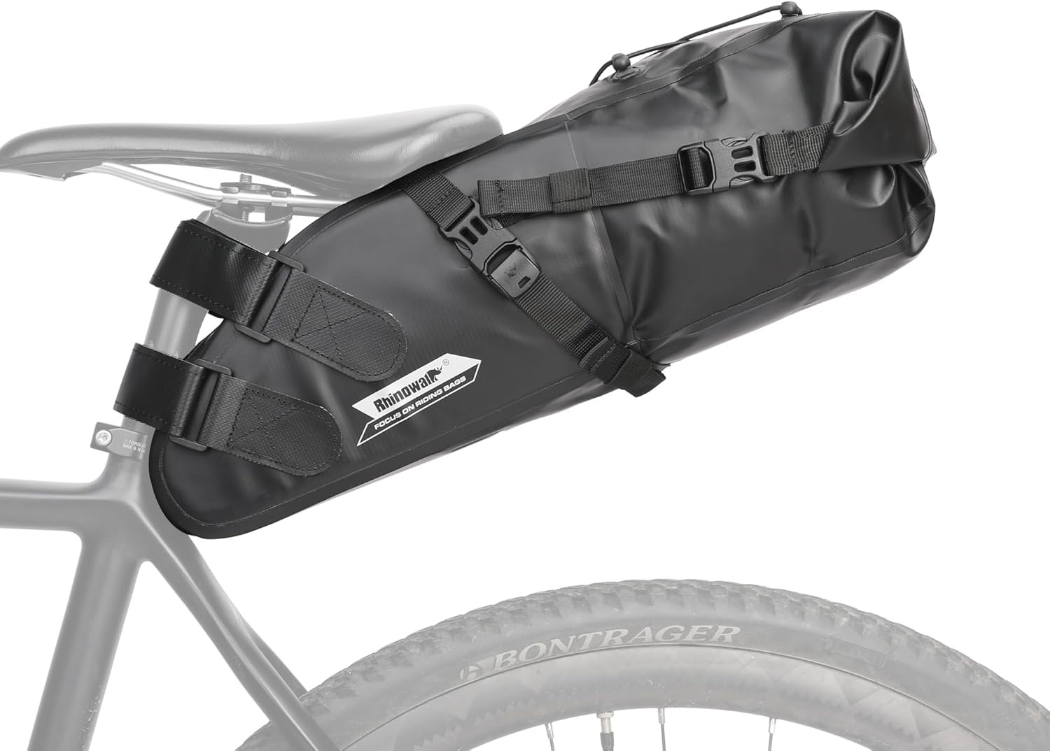 Rhinowalk Waterdichte Zadeltas - 1.5-13L - Zwart - 29% Korting!