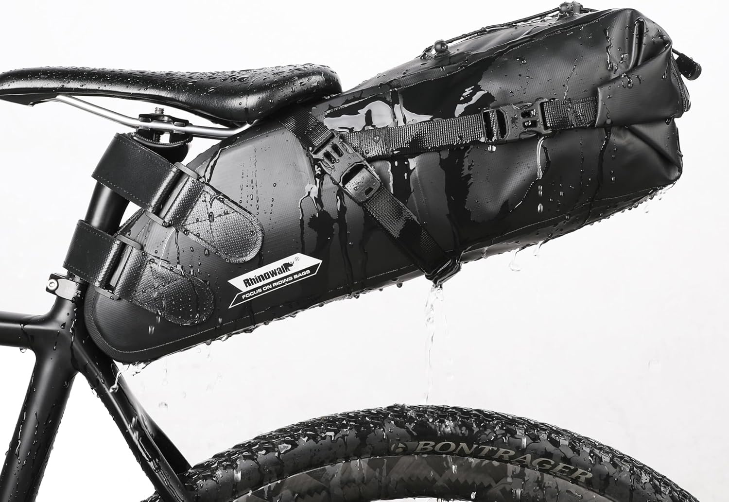 Rhinowalk Waterdichte Zadeltas - 1.5-13L - Zwart - 29% Korting!