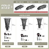 Rhinowalk Waterdichte Zadeltas - 1.5-13L - Zwart - 29% Korting!