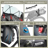 Rhinowalk Waterdichte Zadeltas - 1.5-13L - Zwart - 29% Korting!