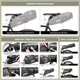 Rhinowalk Waterdichte Zadeltas - 1.5-13L - Zwart - 29% Korting!