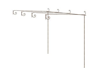 vidaXL Tuinpergola 4x3x2,5 m ijzer antiekbruin