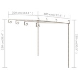 vidaXL Tuinpergola 4x3x2,5 m ijzer antiekbruin