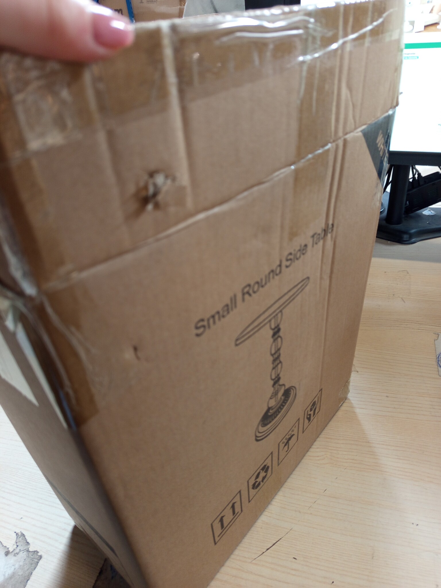 Metalen Ronde Bijzettafel Wit - 52% Korting!