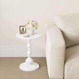 Metalen Ronde Bijzettafel Wit - 52% Korting!