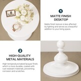 Metalen Ronde Bijzettafel Wit - 52% Korting!