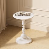 Metalen Ronde Bijzettafel Wit - 52% Korting!