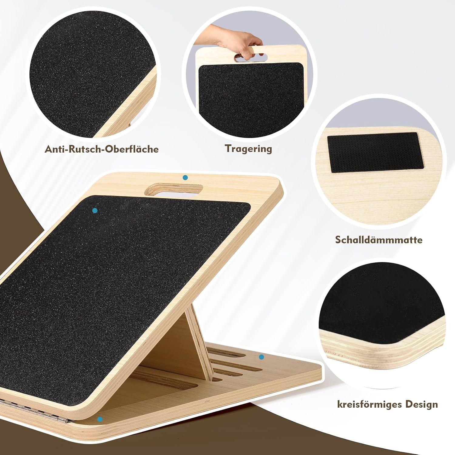 Houten Balance Board - 28% Korting - Evenwichtstraining & Kuitstretcher