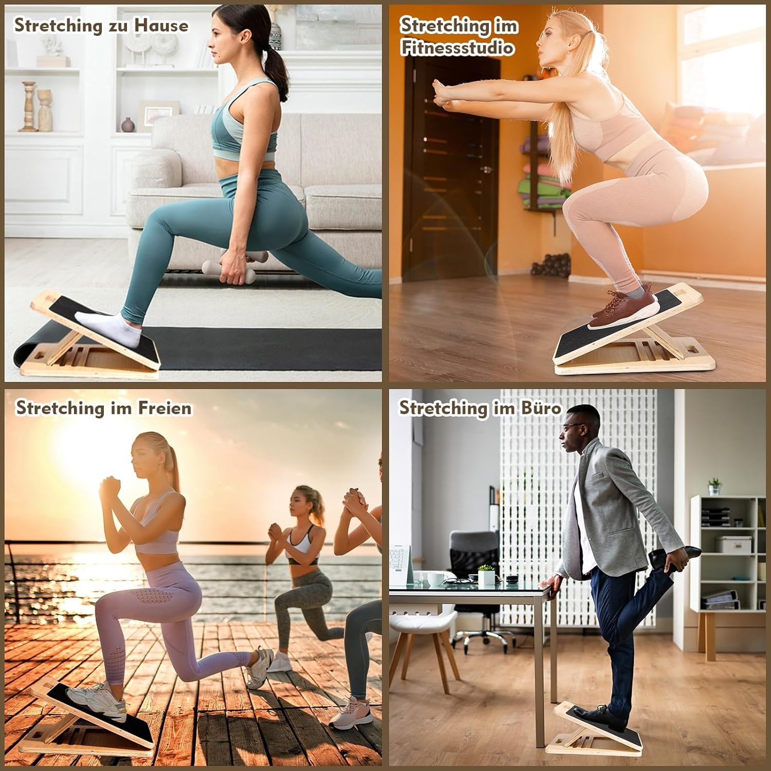 Houten Balance Board - 28% Korting - Evenwichtstraining & Kuitstretcher