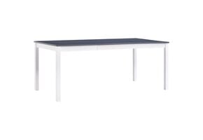vidaXL Eettafel Grenenhout Wit/Grijs - 59% Korting!