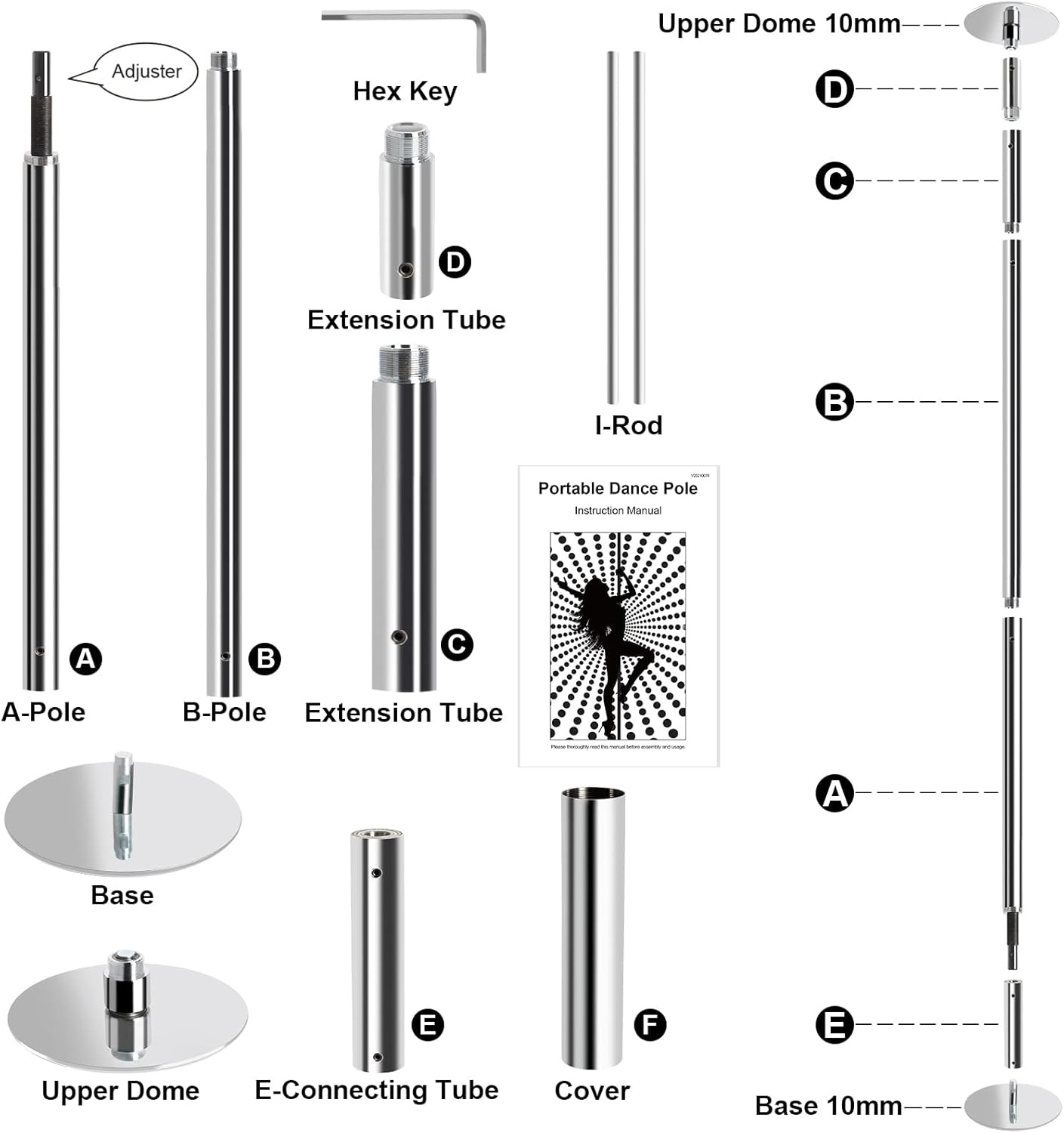 Leogreen Paaldansstang 45mm Draaibaar (35% Korting)
