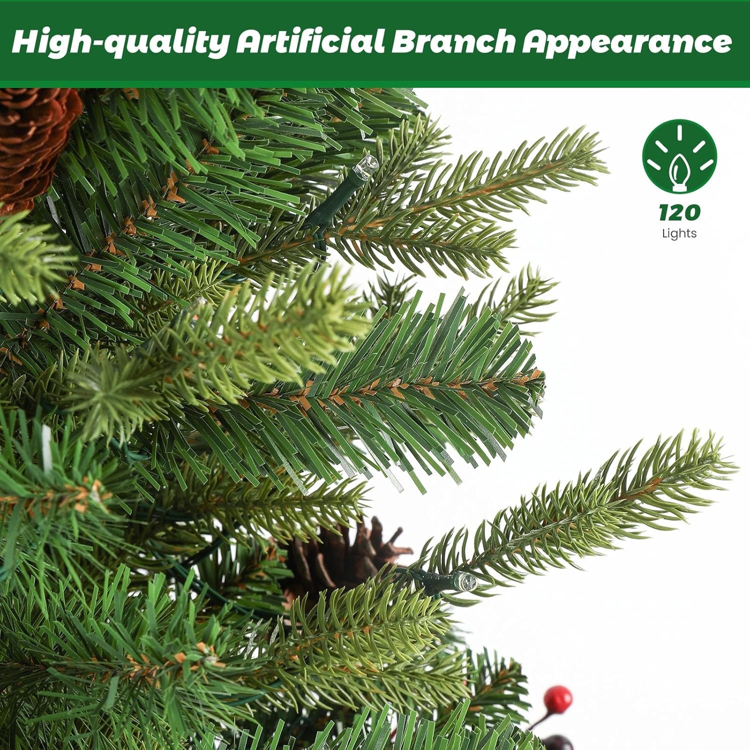 Verlichte Kunstkerstboom Groen - 34% Korting!