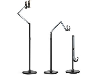 TELESIN Tablet Floor Stand, live uitzendstandaard met dubbele positie