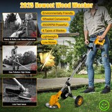 Accu Grastrimmer voor Makita 18V Batterijen, 3-in-1 Borstelloze Trimmer met Telescopische Steel en 90° Draaibare Kop