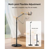 TELESIN Tablet Floor Stand, live uitzendstandaard met dubbele positie