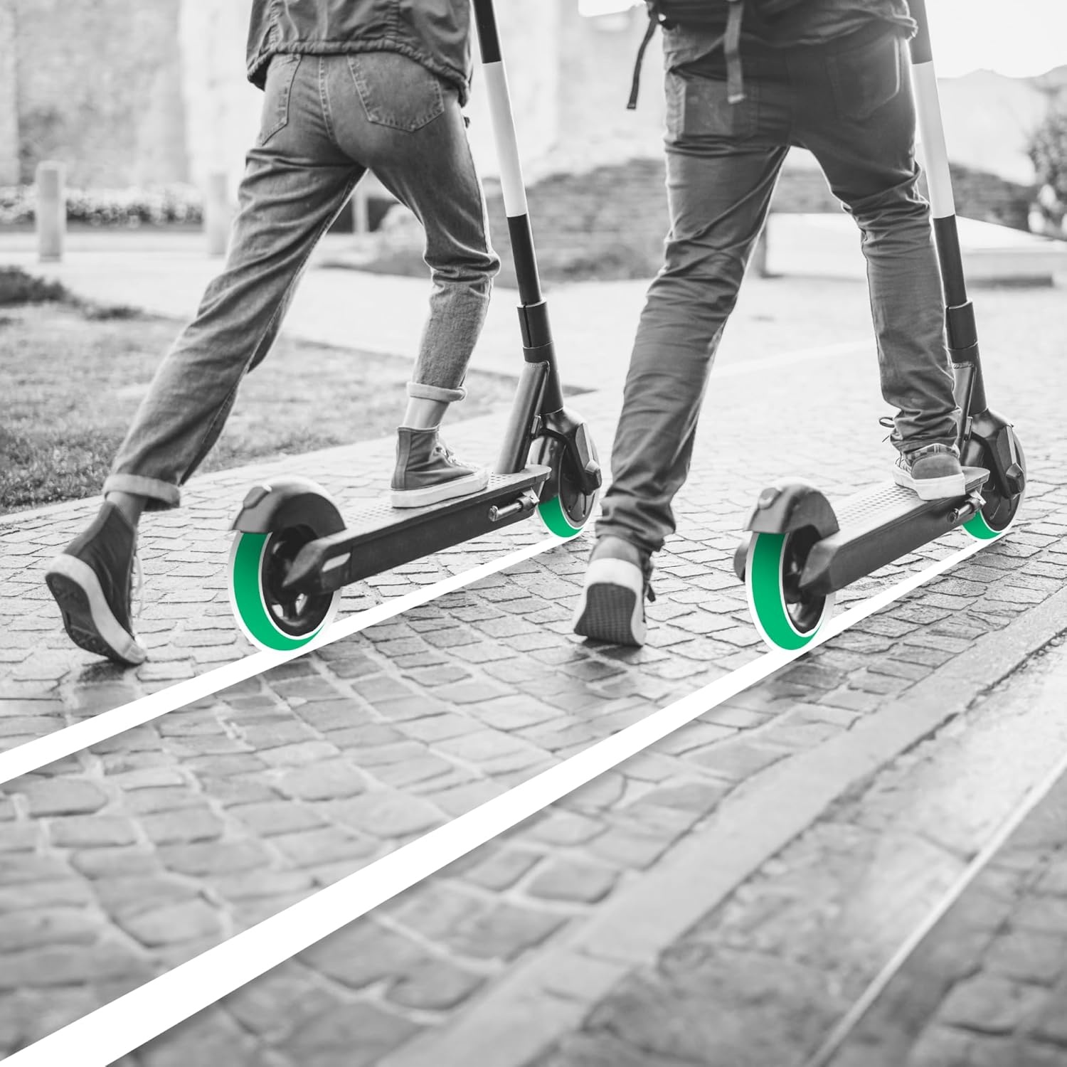 MOOVMOOV E-step band 10 x 2,50 cm - compatibel met Dualtron, Inokim, Kaabo & Zero - combineerbaar met slang - extra hechting - 10 inch nylon