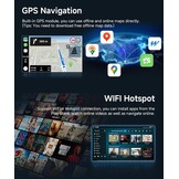 2G+64G Draadloze CarPlay Android 13 Autoradio 2 Din voor Opel Meriva B 2009-2014 met Android Auto Navigatie GPS WIFI 9 inch Autoradio met Mirror Link Bluetooth FM/RDS Radio DAB/OBD/DVR/EQ/SWC Achterui