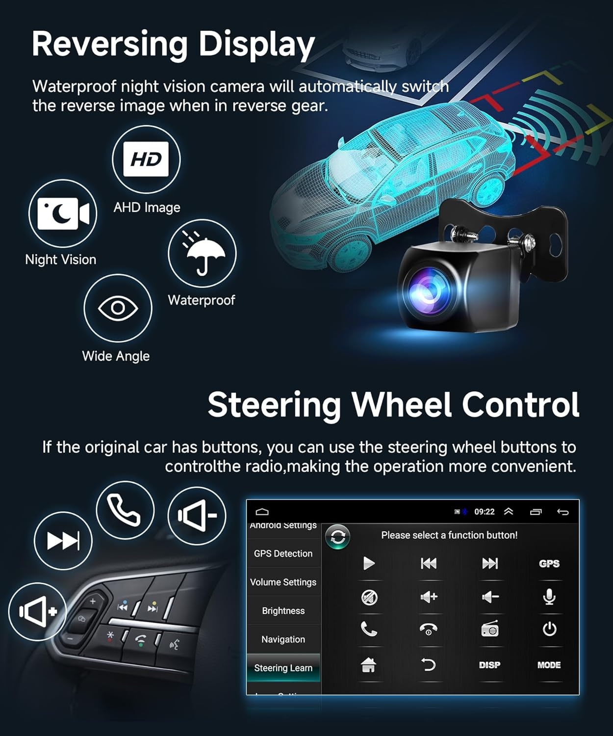 2G+64G Draadloze CarPlay Android 13 Autoradio 2 Din voor Opel Meriva B 2009-2014 met Android Auto Navigatie GPS WIFI 9 inch Autoradio met Mirror Link Bluetooth FM/RDS Radio DAB/OBD/DVR/EQ/SWC Achterui