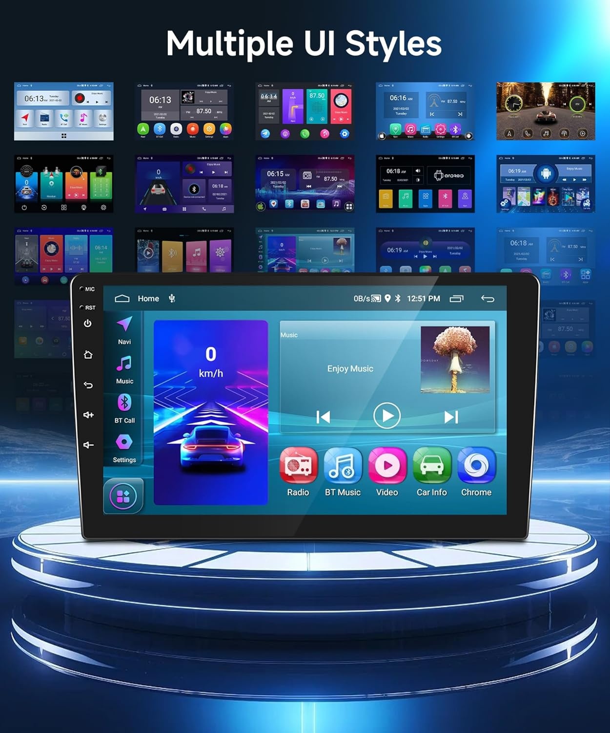 2G+64G Draadloze CarPlay Android 13 Autoradio 2 Din voor Opel Meriva B 2009-2014 met Android Auto Navigatie GPS WIFI 9 inch Autoradio met Mirror Link Bluetooth FM/RDS Radio DAB/OBD/DVR/EQ/SWC Achterui