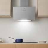 CIARRA CBCS6762A Gedeeltelijk Ingebouwde Afzuigkap 60cm met CBCF003 Koolstoffilters 650m³/h Dakloze Afzuigkap met LED-verlichting Afvoer en Recirculatie Keukenventilator