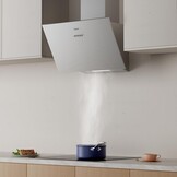 CIARRA CBCS6762A Gedeeltelijk Ingebouwde Afzuigkap 60cm met CBCF003 Koolstoffilters 650m³/h Dakloze Afzuigkap met LED-verlichting Afvoer en Recirculatie Keukenventilator