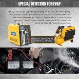 SDT103 Rooklekdetector voor in de auto, vacuüm, rookdiagnoseapparaat, pijpleiding, brandstof, lekdetector, compatibel met 12V-voertuigen,Evap-rookmachine met adapter