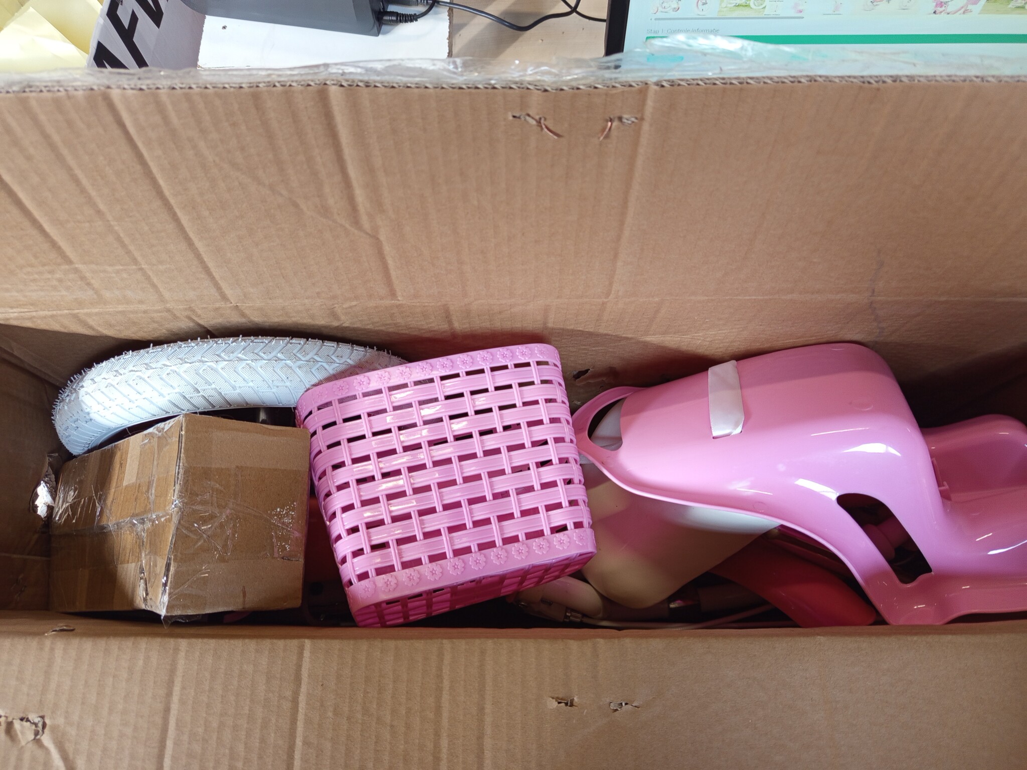 Glerc Maggie Meisjesfiets, 12-20“, kinderfiets voor 2-13 jaar oude kinderen, prinsessenstijl, kinderfiets met poppenzitje & mand en trainingswielen, meerdere kleuren