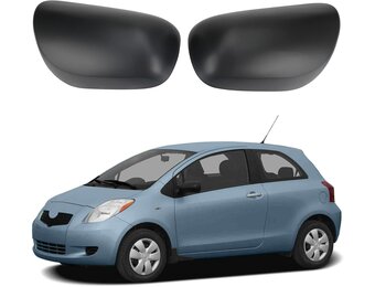 ConBlom 1 paar achteruitkijkspiegelkappen voor Toyota Yaris 2005-2011 (zwart gestructureerd)