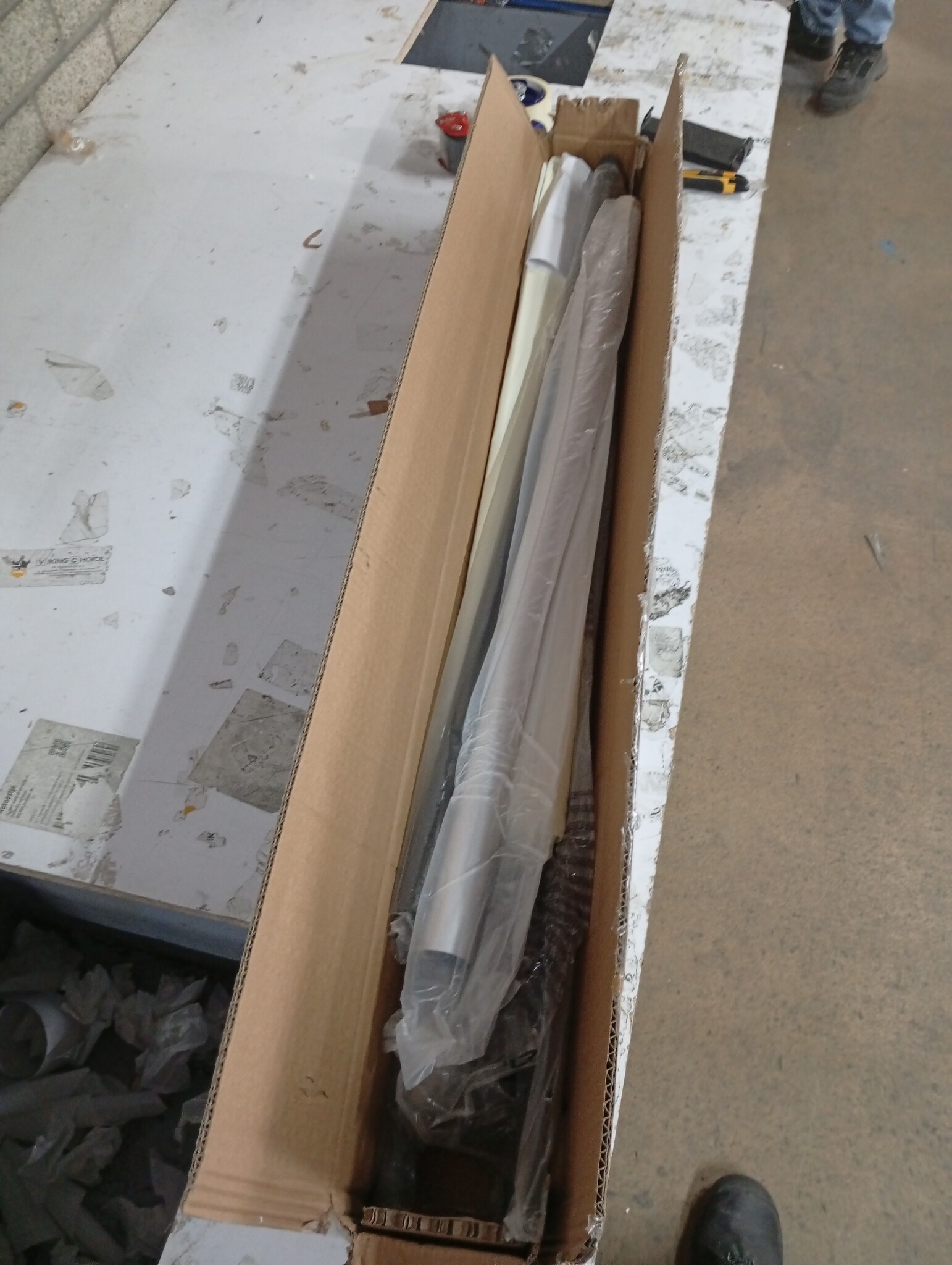 vidaXL Rolgordijn voor buiten 100x270 cm crème